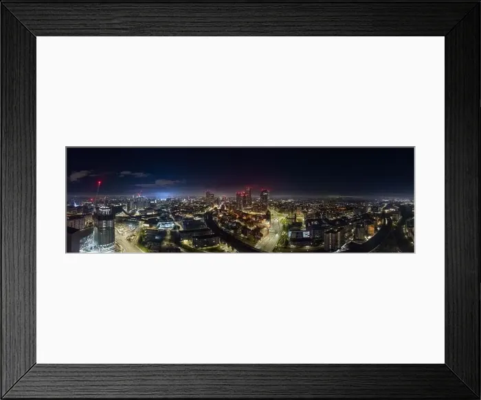 Framed Print : Aerial drone shot across Manchester shot from the west looking east at Deansgate Square, Manchester, UK Framed Print : Aerial drone shot across Manchester shot from the west looking east at Deansgate Square, Manchester, UK