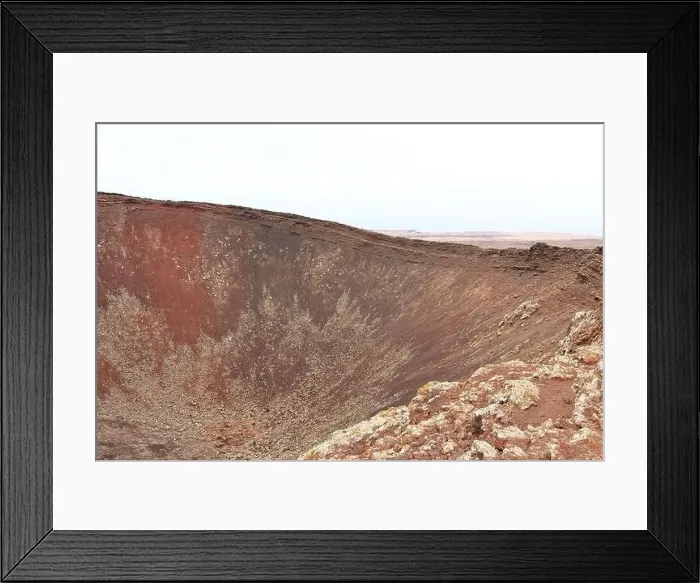 Framed Print : the Dramatic volcanic red deserted crater of Calderon Hondo volcano near to Corralejo, Fuerteventura. Canary Islands Framed Print : the Dramatic volcanic red deserted crater of Calderon Hondo volcano near to Corralejo, Fuerteventura. Canary Islands