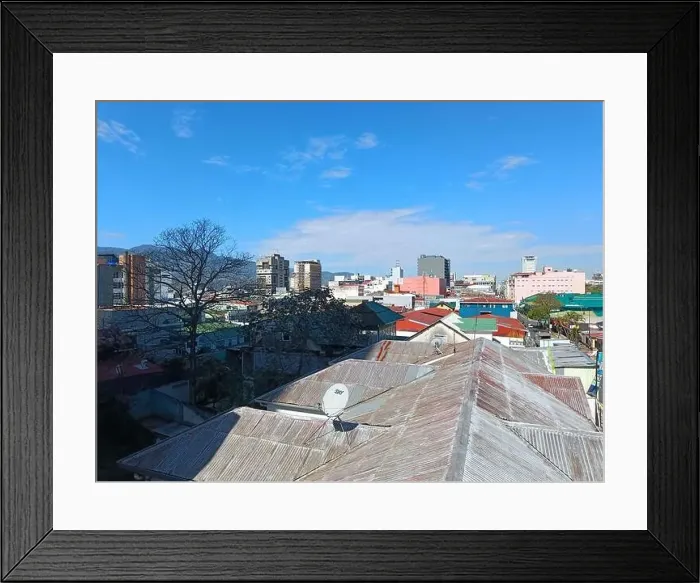 Framed Print : March 15 2023 - San Jose, Costa Rica in Central America: View of the outside of Plaza de la Democracia Framed Print : March 15 2023 - San Jose, Costa Rica in Central America: View of the outside of Plaza de la Democracia