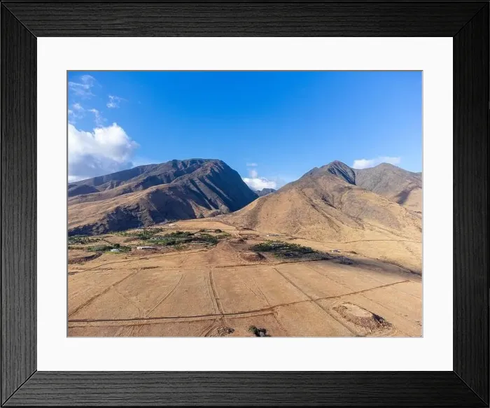 Framed Print : An aerial photo of the mountains along the west coast of Maui taken from Olowalu, Hawaii