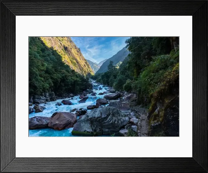 Framed Print : Tamor River on route to Kanchenjunga Base Camp Trek, Nepal Framed Print : Tamor River on route to Kanchenjunga Base Camp Trek, Nepal