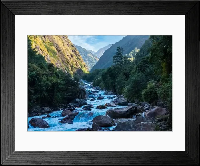 Framed Print : Tamor River on route to Kanchenjunga Base Camp Trek, Nepal Framed Print : Tamor River on route to Kanchenjunga Base Camp Trek, Nepal