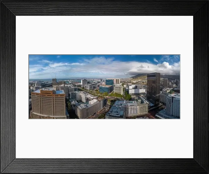 Framed Print : A breathtaking panoramic vista unfolds showcasing the urban skyline of Cape Town Framed Print : A breathtaking panoramic vista unfolds showcasing the urban skyline of Cape Town
