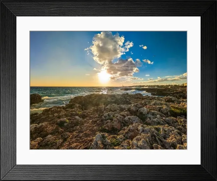 Framed Print : Aerial drone view of the harbor, housing and the beach of Cala en Bosc on the Spanish island of Menorca Framed Print : Aerial drone view of the harbor, housing and the beach of Cala en Bosc on the Spanish island of Menorca