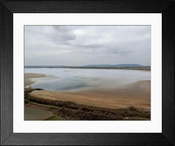 Framed Print : landscape of the stone fountain lagoon on a rainy, grey day, Andalusia Framed Print : landscape of the stone fountain lagoon on a rainy, grey day, Andalusia