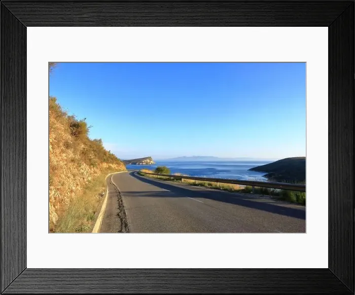 Framed Print : Above Castle Ali Pasha Tepelena Porto Palermo in Albania Framed Print : Above Castle Ali Pasha Tepelena Porto Palermo in Albania