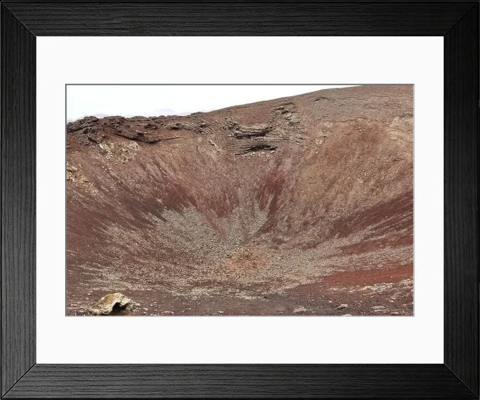 Framed Print : the Dramatic volcanic red deserted crater of Calderon Hondo volcano near to Corralejo, Fuerteventura. Canary Islands Framed Print : the Dramatic volcanic red deserted crater of Calderon Hondo volcano near to Corralejo, Fuerteventura. Canary Islands