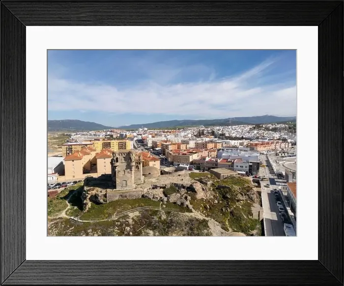 Framed Print : aerial view of the beautiful castle of Santa Catalina in the municipality of Tarifa, Andalusia Framed Print : aerial view of the beautiful castle of Santa Catalina in the municipality of Tarifa, Andalusia