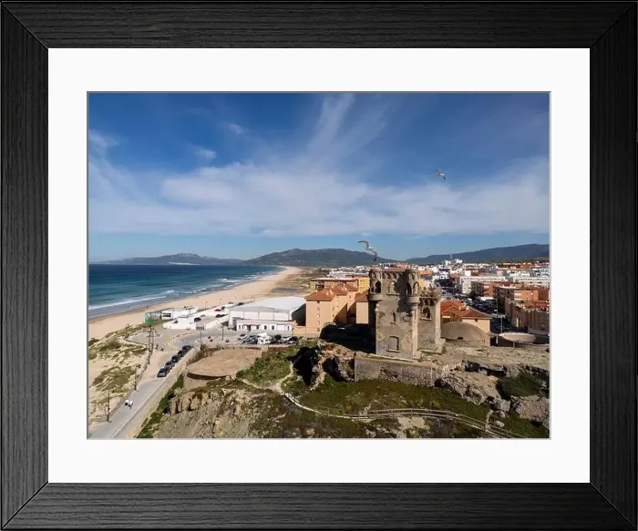 Framed Print : aerial view of the beautiful castle of Santa Catalina in the municipality of Tarifa, Andalusia Framed Print : aerial view of the beautiful castle of Santa Catalina in the municipality of Tarifa, Andalusia