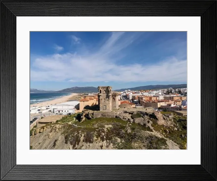 Framed Print : aerial view of the beautiful castle of Santa Catalina in the municipality of Tarifa, Andalusia Framed Print : aerial view of the beautiful castle of Santa Catalina in the municipality of Tarifa, Andalusia