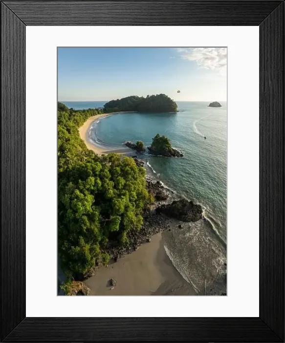 Framed Print : Aerial view of Manuel Antonio Beach, Manuel Antonio National Park, Puntarenas Province, Costa Rica, Central America Framed Print : Aerial view of Manuel Antonio Beach, Manuel Antonio National Park, Puntarenas Province, Costa Rica, Central America