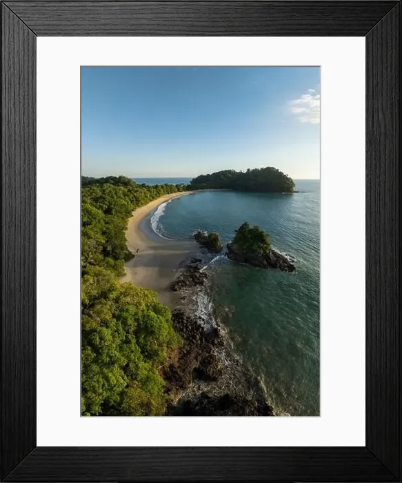 Framed Print : Aerial view of Manuel Antonio Beach, Manuel Antonio National Park, Puntarenas Province, Costa Rica, Central America Framed Print : Aerial view of Manuel Antonio Beach, Manuel Antonio National Park, Puntarenas Province, Costa Rica, Central America