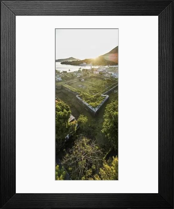 Framed Print : Aerial view of Fort Belgica With Banda Neira ocean In Background. Maluku, Indonesia, April 13, 2024 Framed Print : Aerial view of Fort Belgica With Banda Neira ocean In Background. Maluku, Indonesia, April 13, 2024