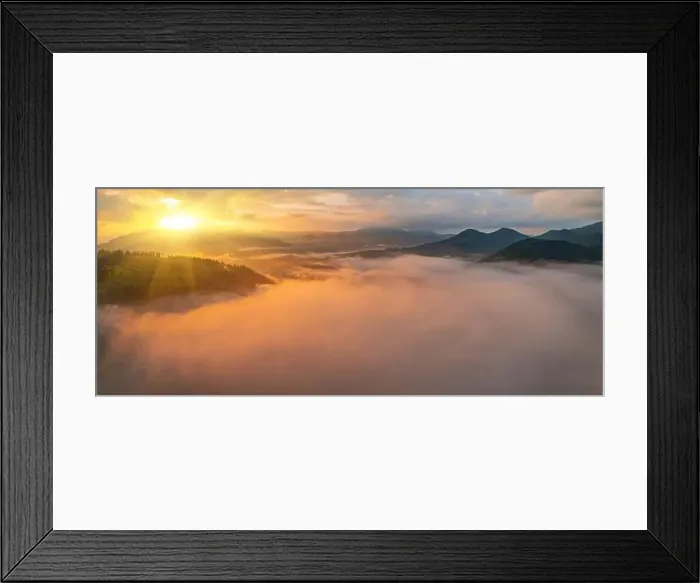 Framed Print : Amazing morning fog in the mountains Framed Print : Amazing morning fog in the mountains
