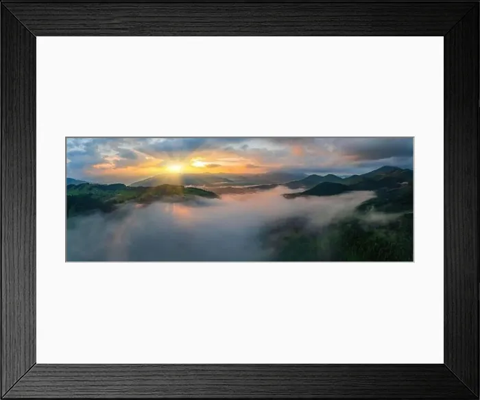 Framed Print : Amazing morning fog in the mountains Framed Print : Amazing morning fog in the mountains