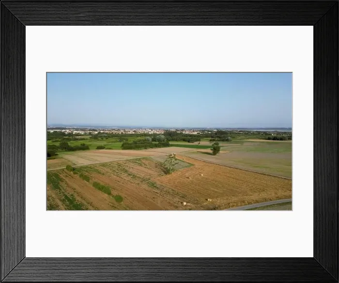 Framed Print : Aerial View of rural landscape near the Aveiro Lagoon at Murtosa, Aveiro, Portugal Framed Print : Aerial View of rural landscape near the Aveiro Lagoon at Murtosa, Aveiro, Portugal