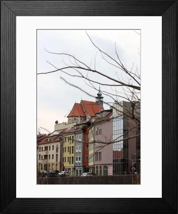 Framed Print : Beautiful tiny street in the old town of Bratislava, Slovakia. Architecture of Europe. Tourist destinations concept Framed Print : Beautiful tiny street in the old town of Bratislava, Slovakia. Architecture of Europe. Tourist destinations concept