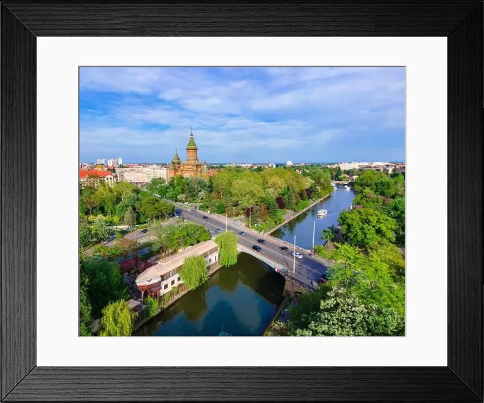 Framed Print : Aerial view of the beautiful city of Timisoara Framed Print : Aerial view of the beautiful city of Timisoara