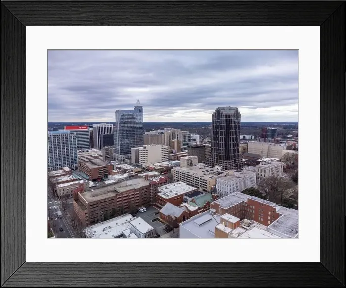 Framed Print : Downtown Raleigh North Carolina, USA. Aerial skyline view Framed Print : Downtown Raleigh North Carolina, USA. Aerial skyline view