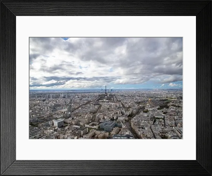 Framed Print : aerial view of Paris with Eiffel Tower France Framed Print : aerial view of Paris with Eiffel Tower France