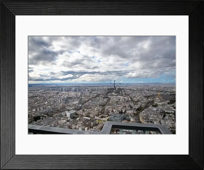 Framed Print : aerial view of Paris with Eiffel Tower France Framed Print : aerial view of Paris with Eiffel Tower France