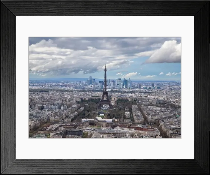 Framed Print : aerial view of Paris with Eiffel Tower France Framed Print : aerial view of Paris with Eiffel Tower France