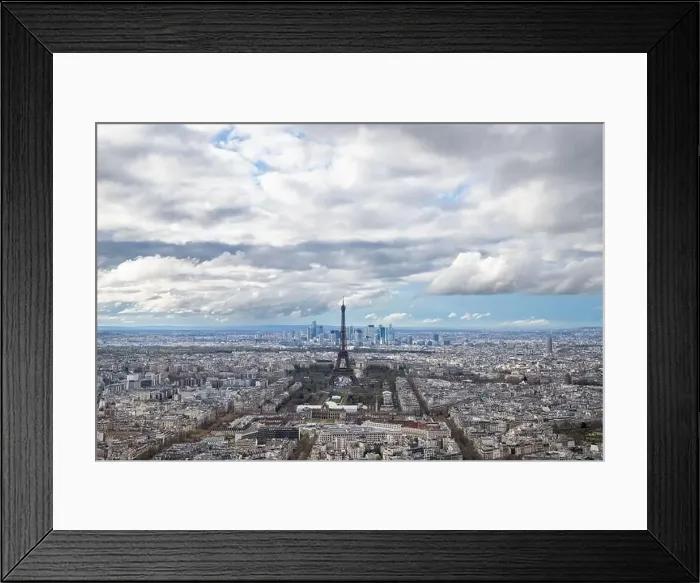 Framed Print : aerial view of Paris with Eiffel Tower France Framed Print : aerial view of Paris with Eiffel Tower France