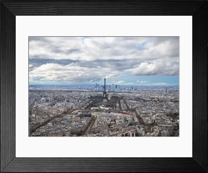 Framed Print : aerial view of Paris with Eiffel Tower France Framed Print : aerial view of Paris with Eiffel Tower France