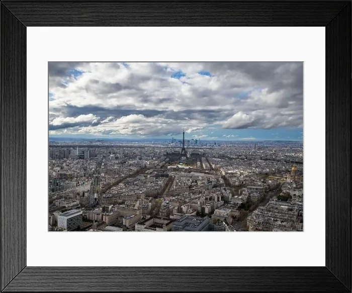 Framed Print : aerial view of Paris with Eiffel Tower France Framed Print : aerial view of Paris with Eiffel Tower France
