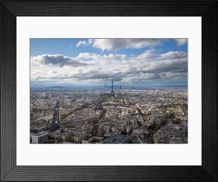 Framed Print : aerial view of Paris with Eiffel Tower France Framed Print : aerial view of Paris with Eiffel Tower France