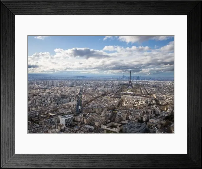 Framed Print : aerial view of Paris with Eiffel Tower France Framed Print : aerial view of Paris with Eiffel Tower France