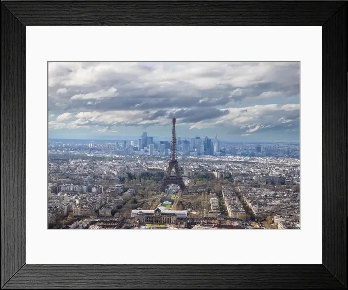 Framed Print : aerial view of Paris with Eiffel Tower France Framed Print : aerial view of Paris with Eiffel Tower France