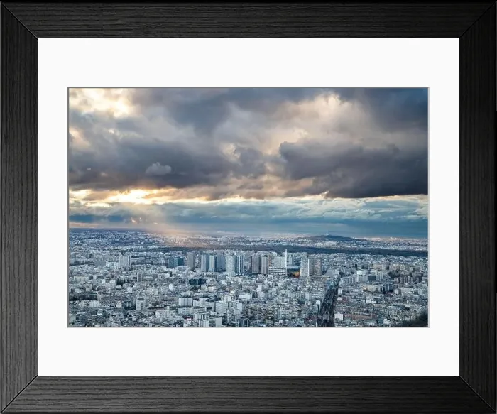 Framed Print : aerial view of Paris with Eiffel Tower France Framed Print : aerial view of Paris with Eiffel Tower France