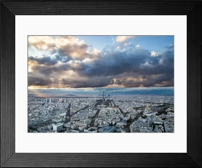 Framed Print : aerial view of Paris with Eiffel Tower France Framed Print : aerial view of Paris with Eiffel Tower France