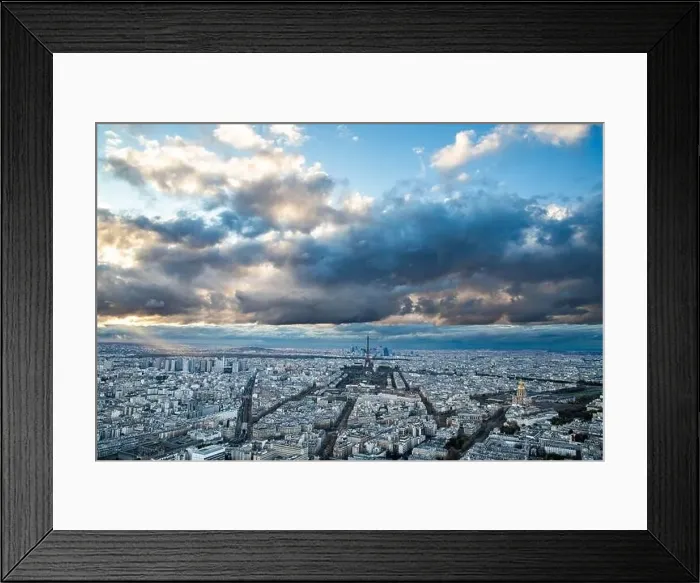 Framed Print : aerial view of Paris with Eiffel Tower France Framed Print : aerial view of Paris with Eiffel Tower France