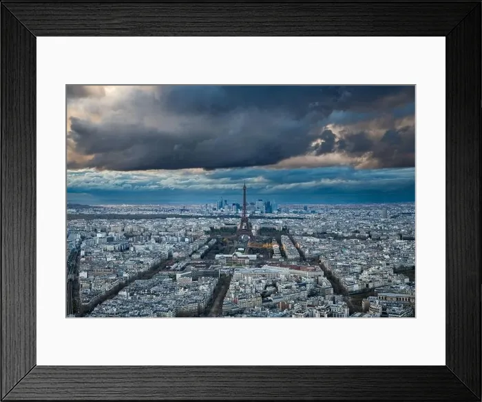 Framed Print : aerial view of Paris with Eiffel Tower France Framed Print : aerial view of Paris with Eiffel Tower France