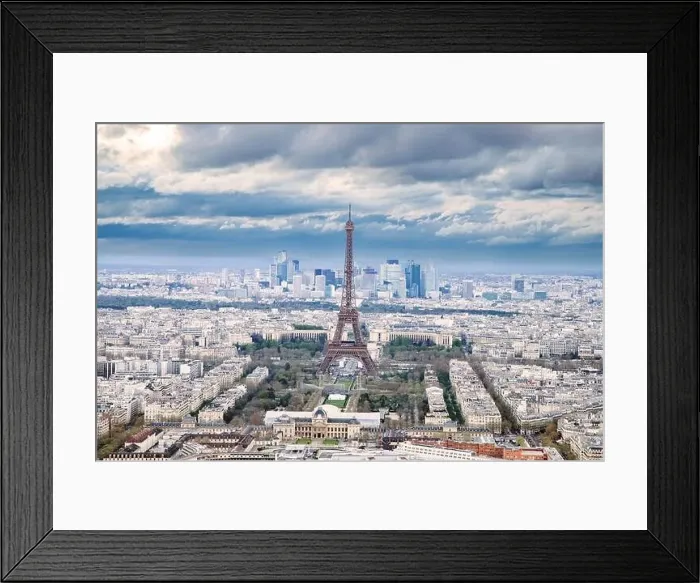 Framed Print : aerial view of Paris with Eiffel Tower France Framed Print : aerial view of Paris with Eiffel Tower France