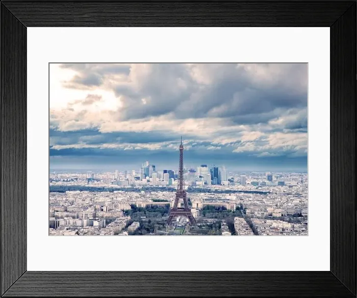 Framed Print : aerial view of Paris with Eiffel Tower France Framed Print : aerial view of Paris with Eiffel Tower France