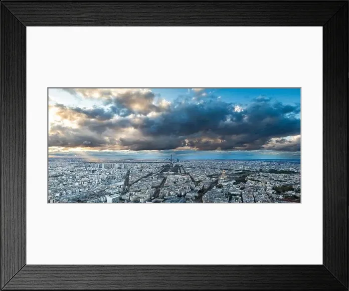 Framed Print : aerial view of Paris with Eiffel Tower France Framed Print : aerial view of Paris with Eiffel Tower France