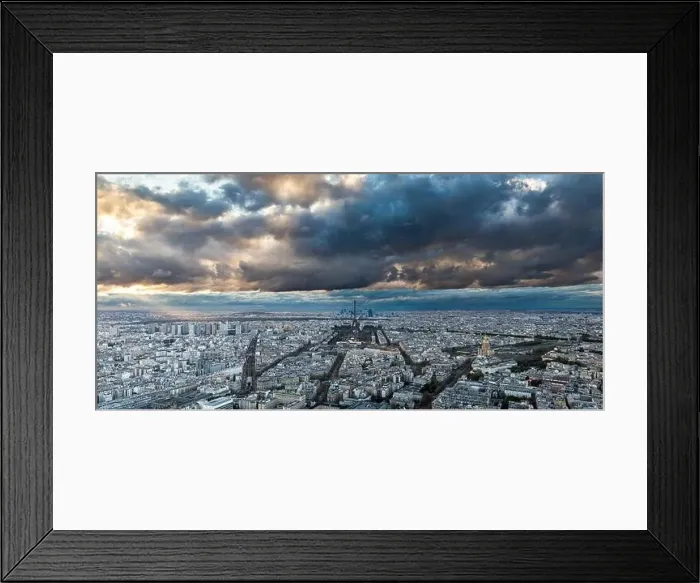 Framed Print : aerial view of Paris with Eiffel Tower France Framed Print : aerial view of Paris with Eiffel Tower France