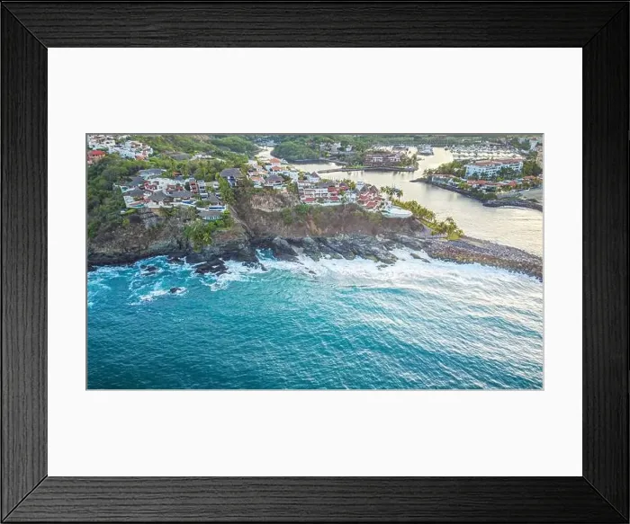 Framed Print : Panoramic view at dawn of Ixtapa Bay, where the waves were beginning to get stronger Framed Print : Panoramic view at dawn of Ixtapa Bay, where the waves were beginning to get stronger