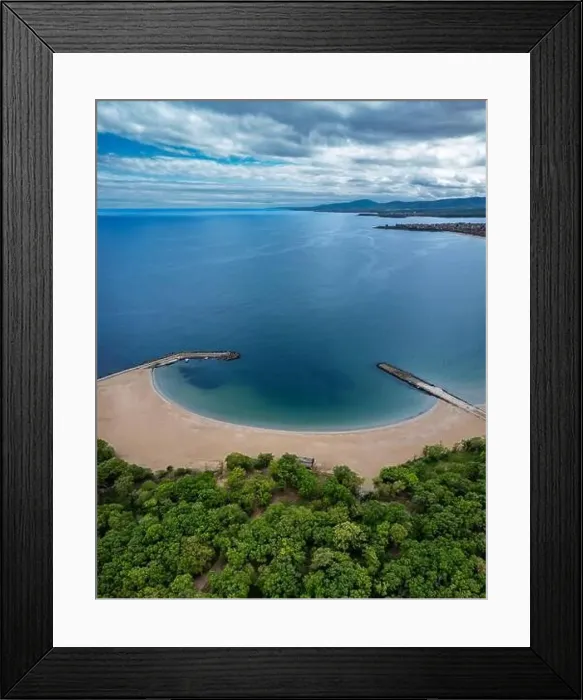 Framed Print : Aerial view to beautiful Perla beach near to Primorsko, Bulgaria Framed Print : Aerial view to beautiful Perla beach near to Primorsko, Bulgaria