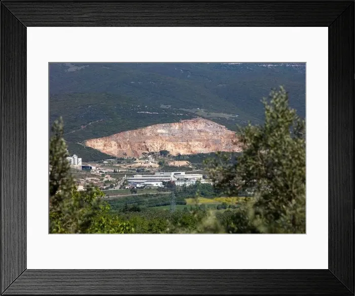 Framed Print : General view of a stone mine in the forest Framed Print : General view of a stone mine in the forest