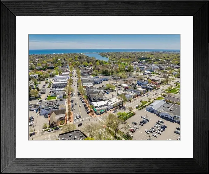 Framed Print : aerial view of southampton village Framed Print : aerial view of southampton village