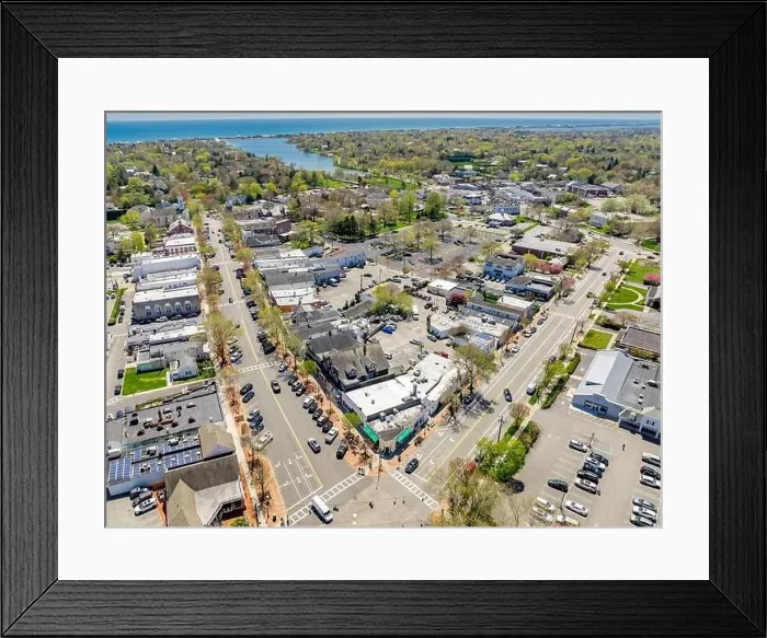Framed Print : aerial view of southampton village Framed Print : aerial view of southampton village