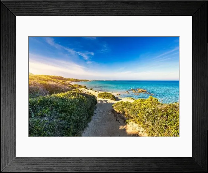 Framed Print : View of Baia dei Turchi, Puglia region Framed Print : View of Baia dei Turchi, Puglia region
