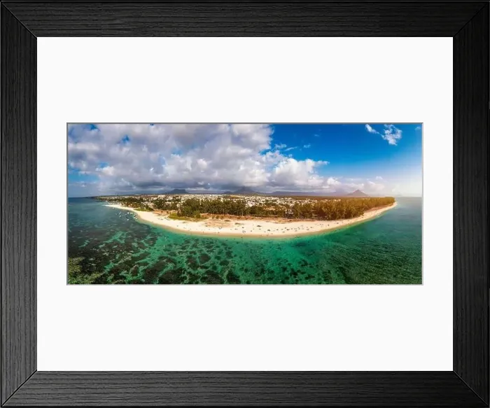 Framed Print : Beautiful Mauritius Island with gorgeous beach Flic en Flac Framed Print : Beautiful Mauritius Island with gorgeous beach Flic en Flac