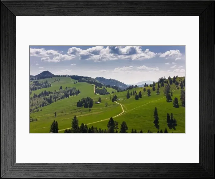 Framed Print : Pieniny National Park landscape, aerial drone view Framed Print : Pieniny National Park landscape, aerial drone view