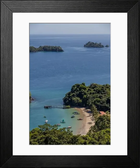 Framed Print : Landscape from drone of a paradisiacal Caribbean beach Framed Print : Landscape from drone of a paradisiacal Caribbean beach