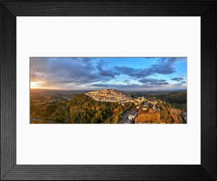 Framed Print : Aerial view of Rotondella, one of the most beautiful villages in Italy Framed Print : Aerial view of Rotondella, one of the most beautiful villages in Italy
